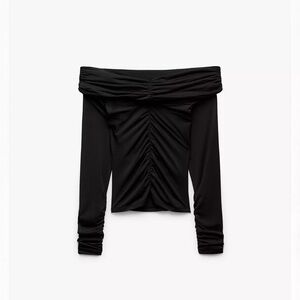 Zara Black Off-Shoulder Top